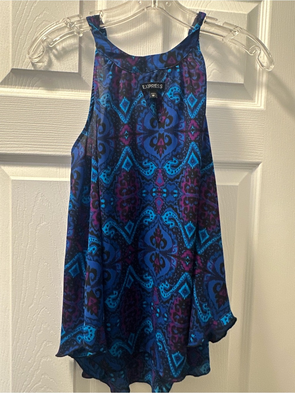 Express Blue & Purple Print Women's Shirt